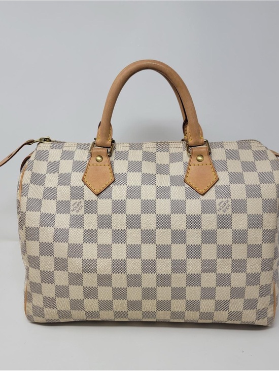Louis Vuitton Handbags - Louis Vuitton Cream and Tan Checkered Satchel